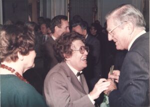 Z Izą Bieżuńską-Małowist podczas jubileuszu w 1986